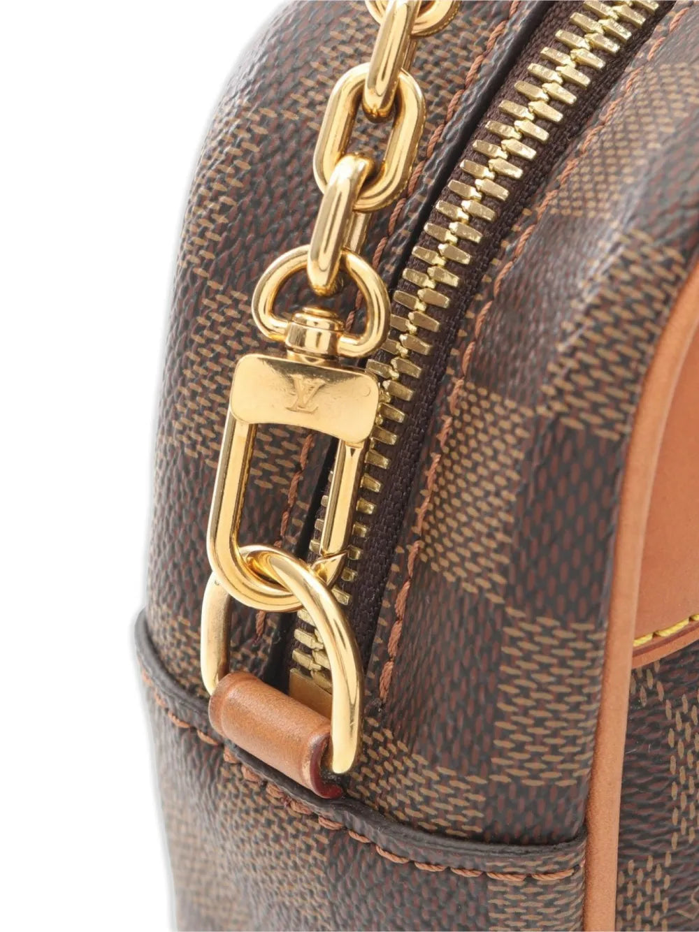 Pre-OwnedLouis Vuitton Pre-Owned2010s Valise Souple BB Damier Ebene chain handbag