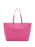 TWINSETlogo-embroidered tote bag