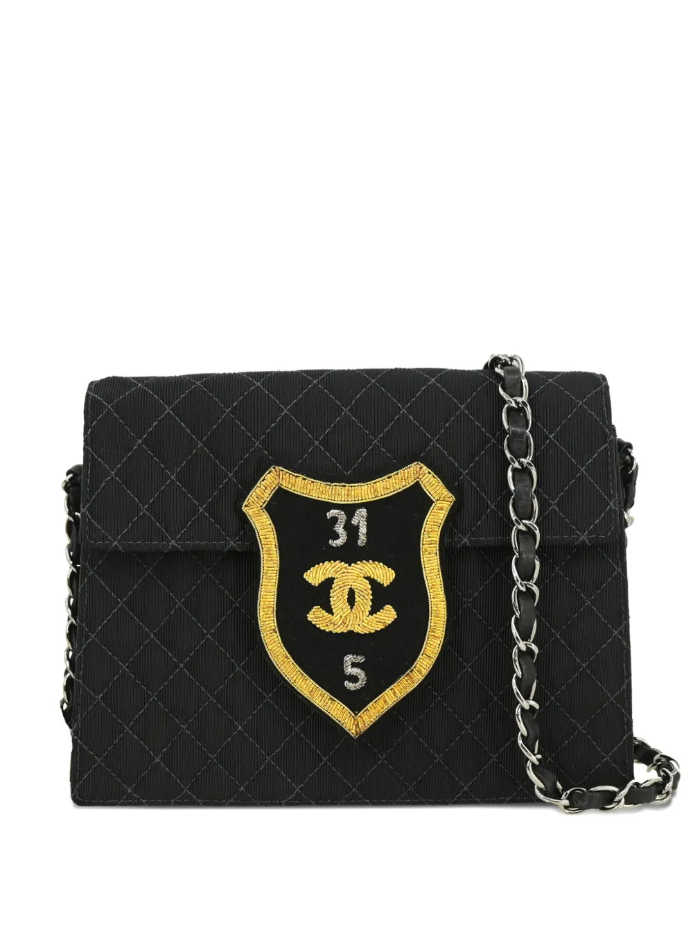 Pre-OwnedCHANEL Pre-Owned2005 Emblem quilted flap shoulder bag