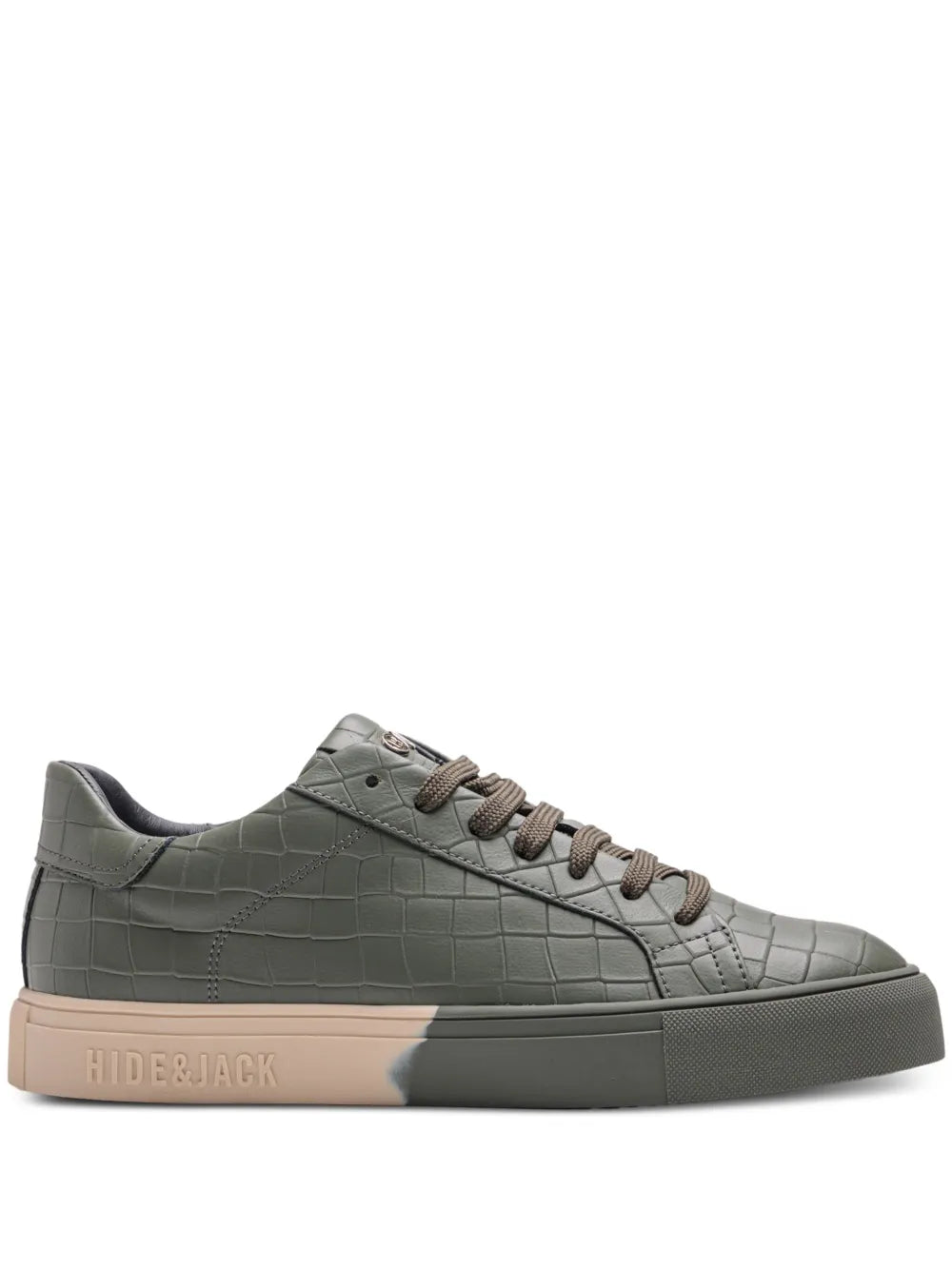 Hide&Jack Crocodile-Embossed Sneakers