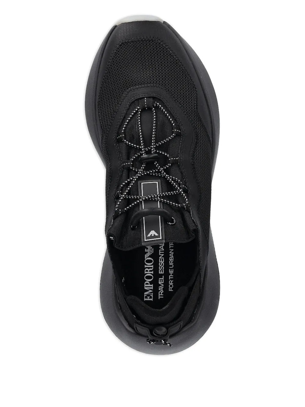 Emporio Armani Mesh-Panelled Lace-Up Sneakers