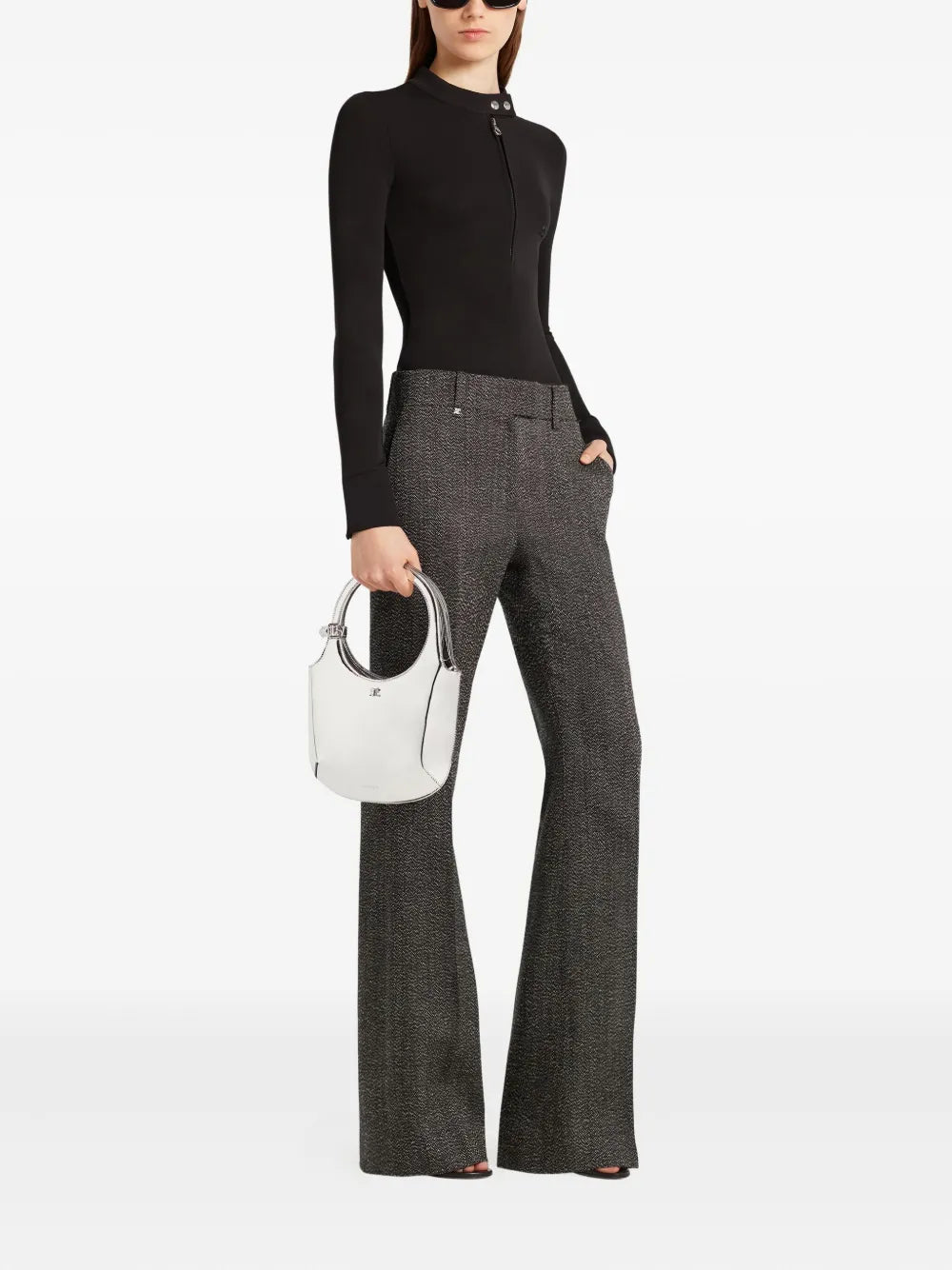 Courr?esmetallic shoulder bag