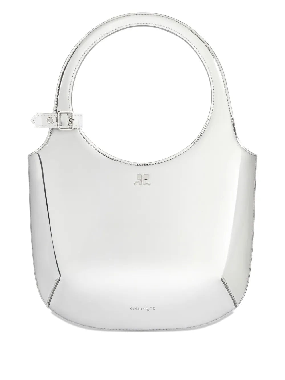 Courr?esmetallic shoulder bag