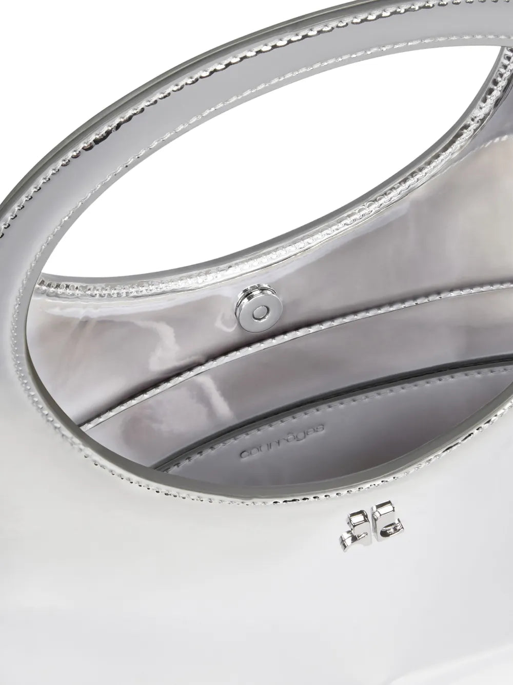Courr?esmetallic shoulder bag