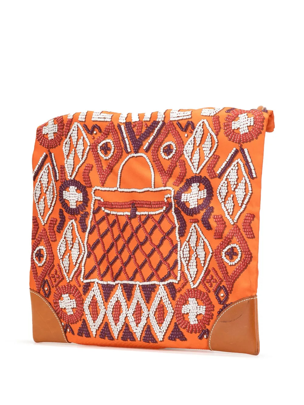 Pre-OwnedHerm??re-Owned2012 Silk and Barenia Kelly En Perles Silky City 33 crossbody bag