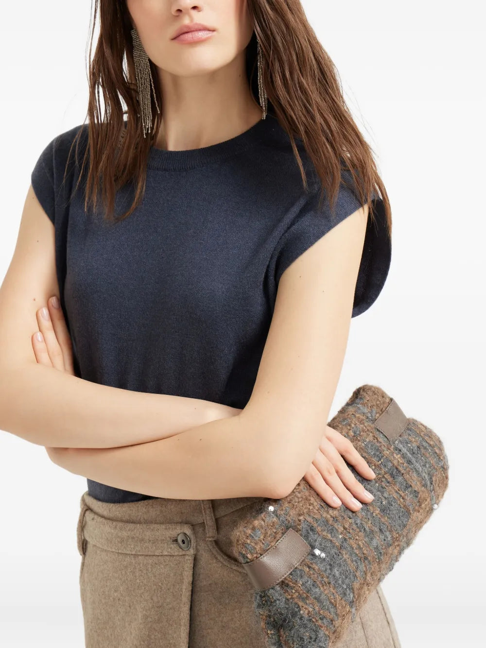 Brunello CucinelliEssence sequin-embellished clutch bag