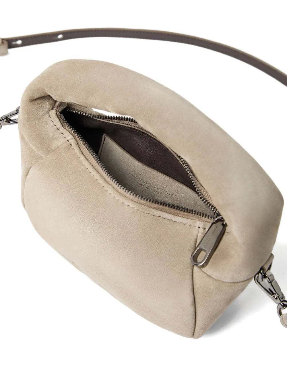 Brunello Cucinellipadded suede mini bag