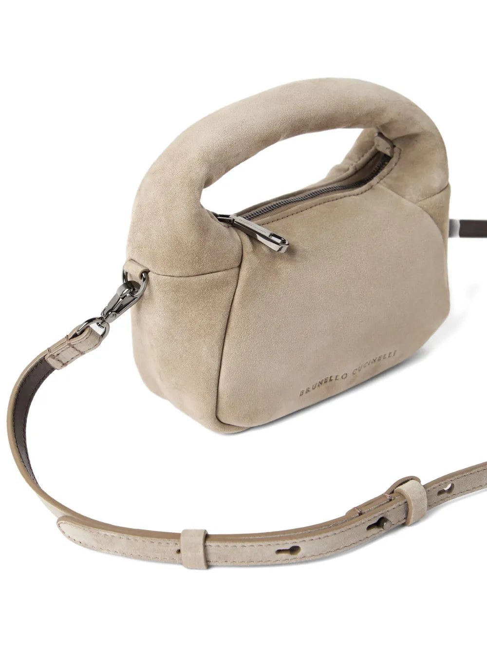 Brunello Cucinellipadded suede mini bag