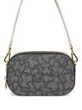 TOUSbear-print zip-top satchel