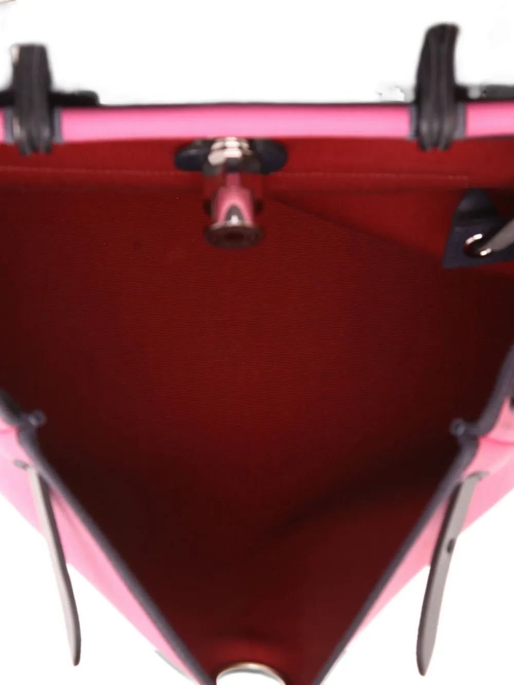 Pre-OwnedHermre-Ownedcolour-block canvas handbag