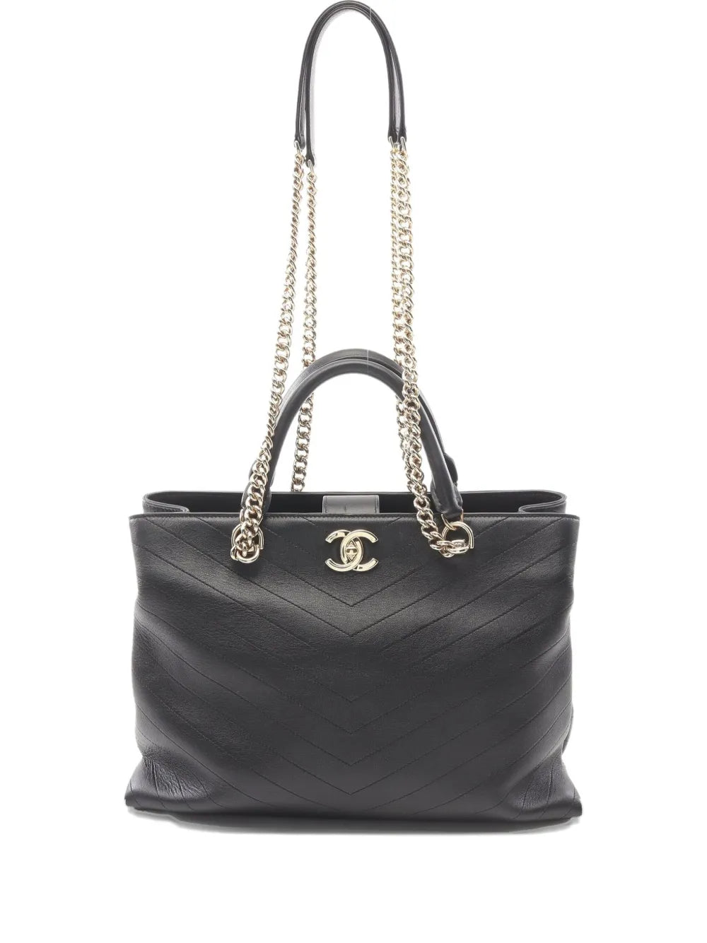 Pre-OwnedCHANEL Pre-Owned2018-2019 Chevron V-stitch chain shoulder bag