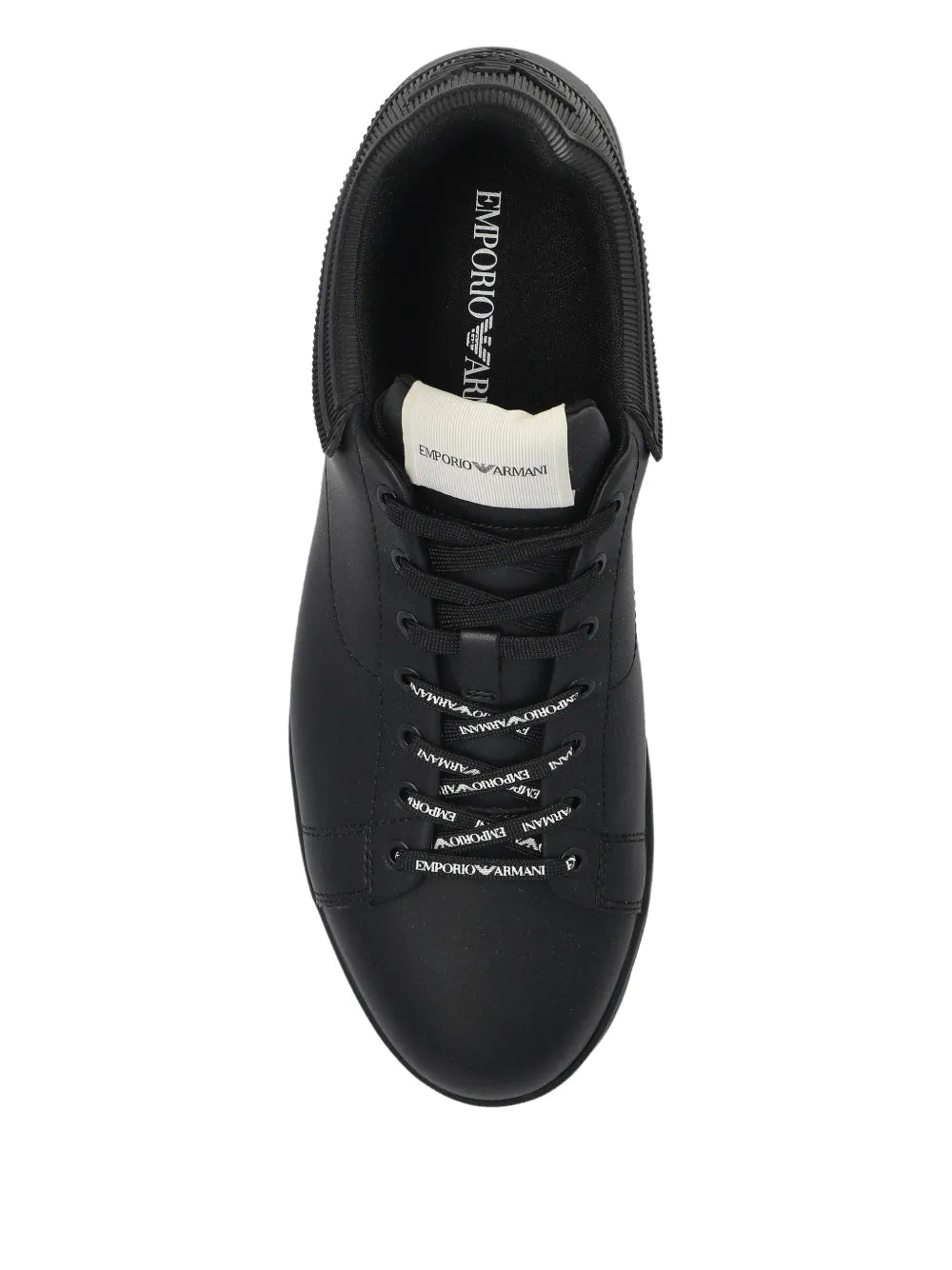 Emporio Armani Leather Lace-Up Sneakers