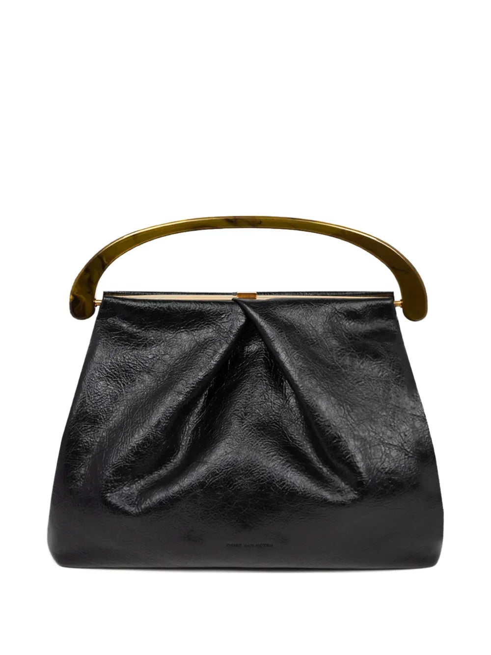 DRIES VAN NOTENpleated leather tote bag