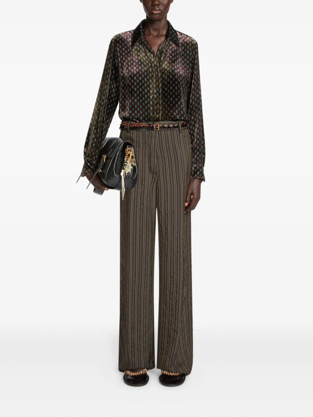 DRIES VAN NOTENbuckle-fastening leather shoulder bag