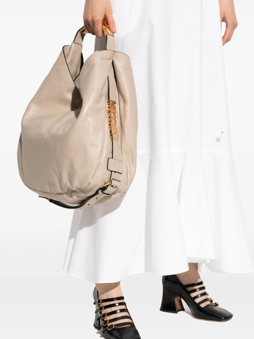 Moschinoleather tote bag