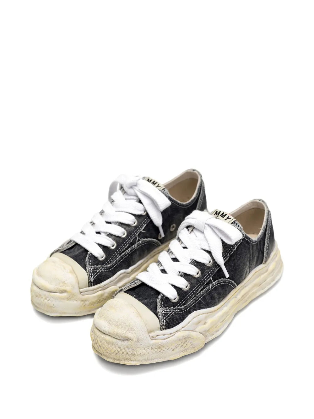 Maison Mihara Yasuhiro Hank Bleach-Denim Low-Top Sneakers