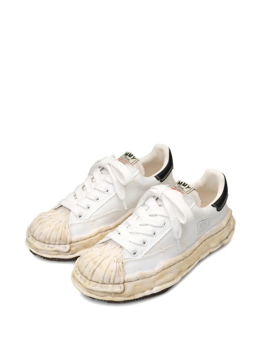 Maison Mihara Yasuhiro Torn-Film Attached Canvas Sneakers