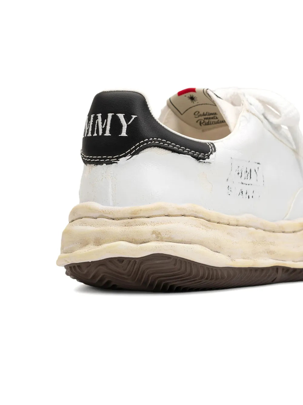 Maison Mihara Yasuhiro Torn-Film Attached Canvas Sneakers