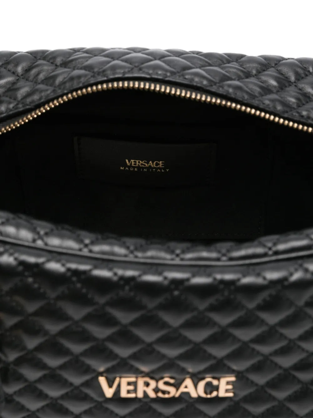 Versacequilted leather tote bag