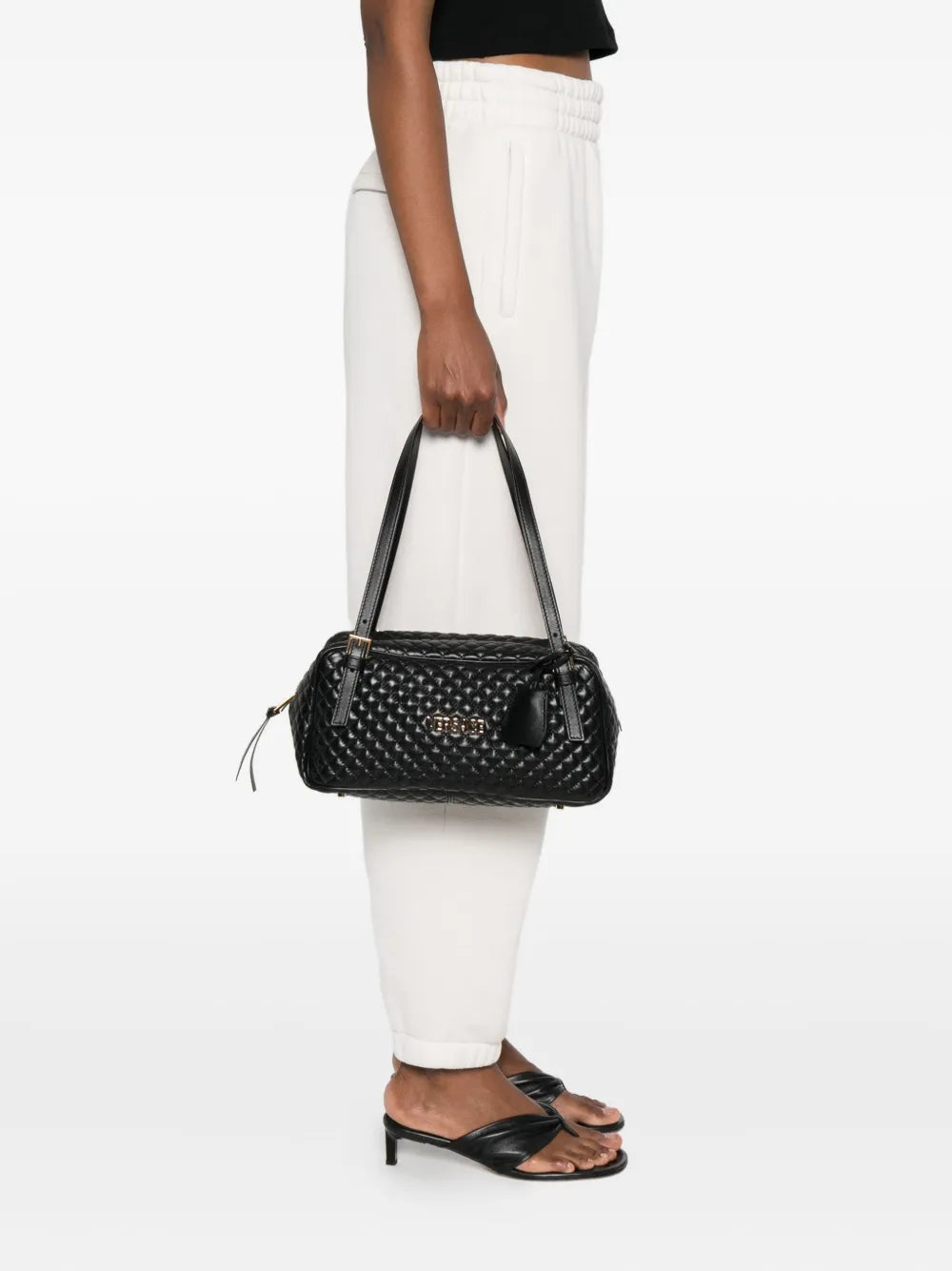 Versacequilted leather tote bag