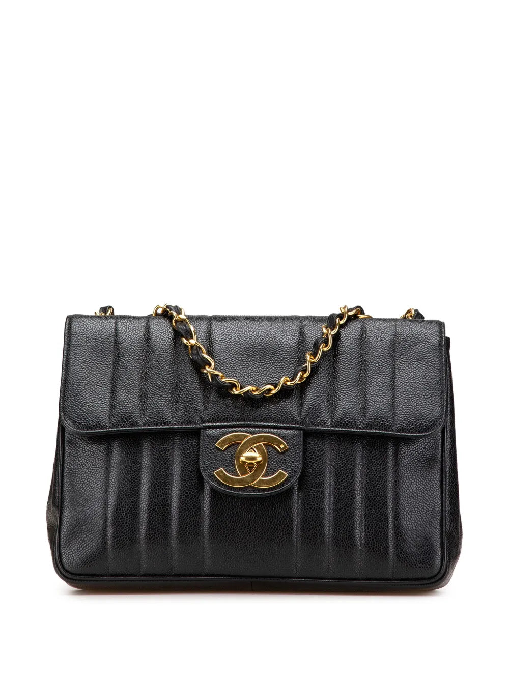 Pre-OwnedCHANEL Pre-Owned1991-1994 Jumbo XL Caviar Mademoiselle Flap shoulder bag