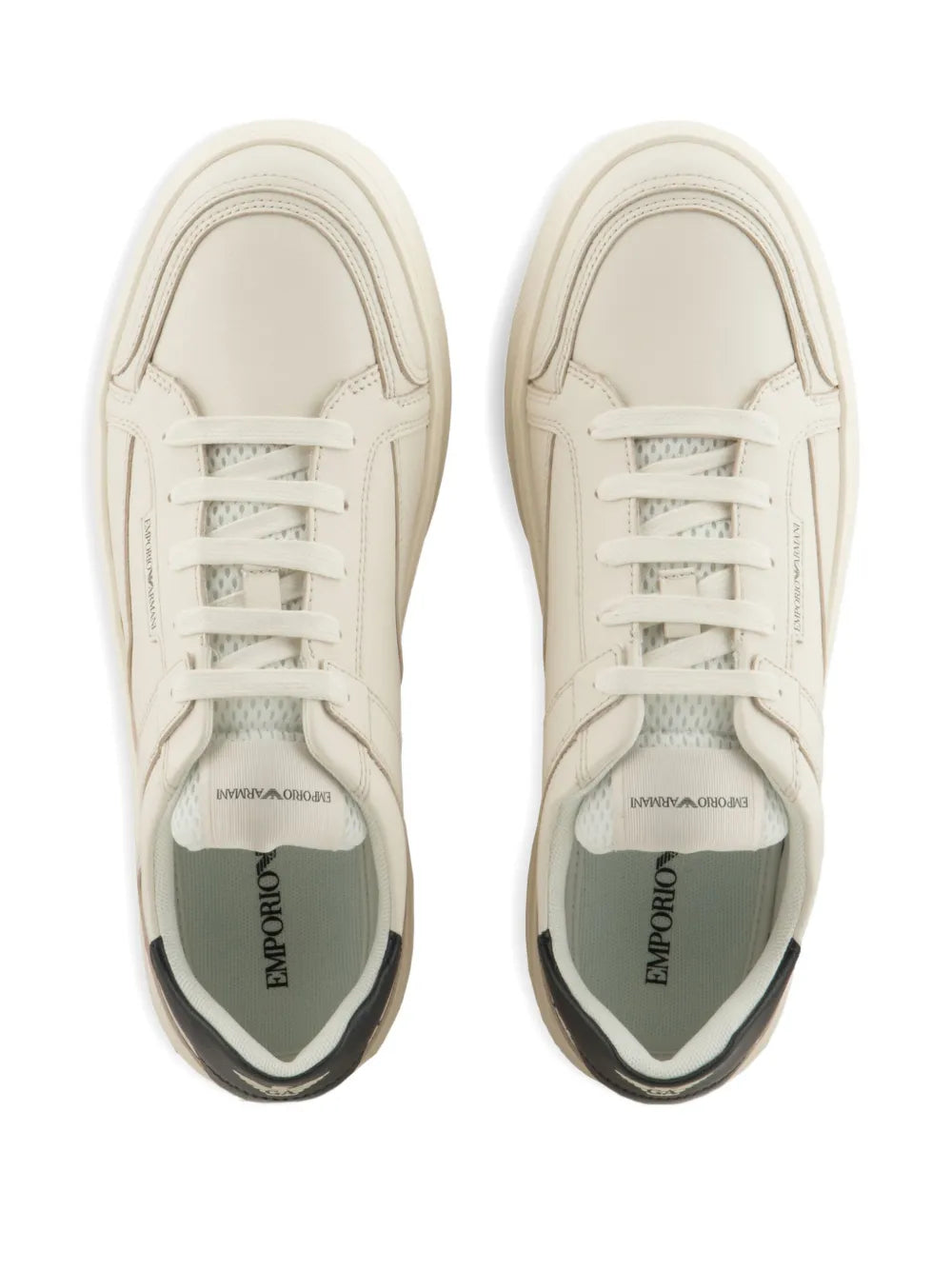 Emporio Armani Leather Panelled Sneakers