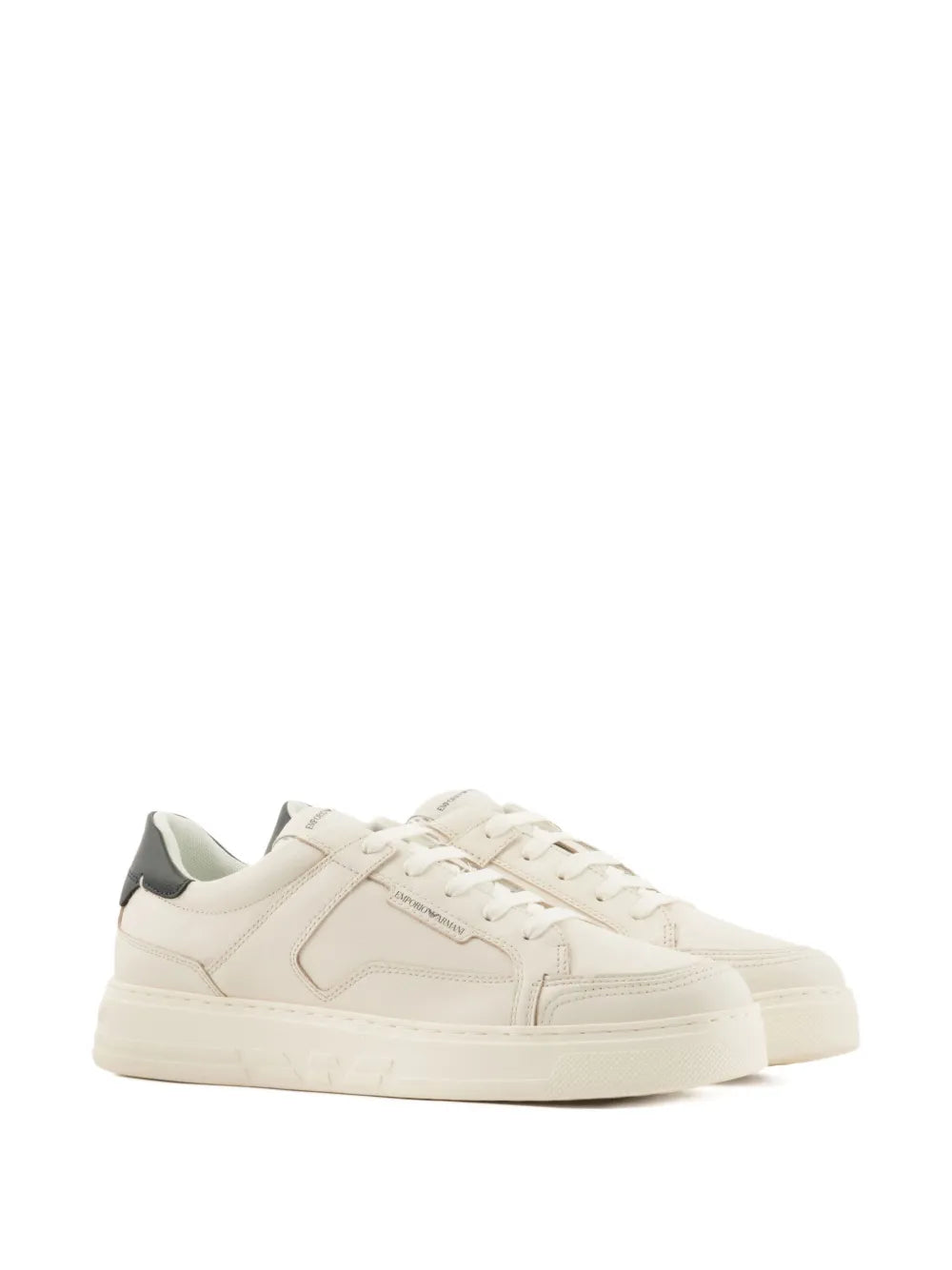 Emporio Armani Leather Panelled Sneakers