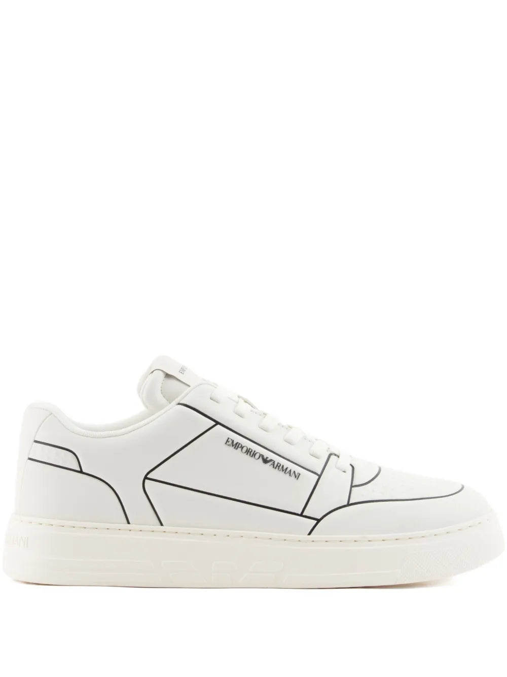 Emporio Armani Logo-Detail Leather Sneakers