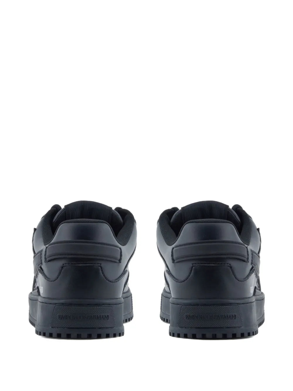 Emporio Armani Maxi-Logo Leather Sneakers