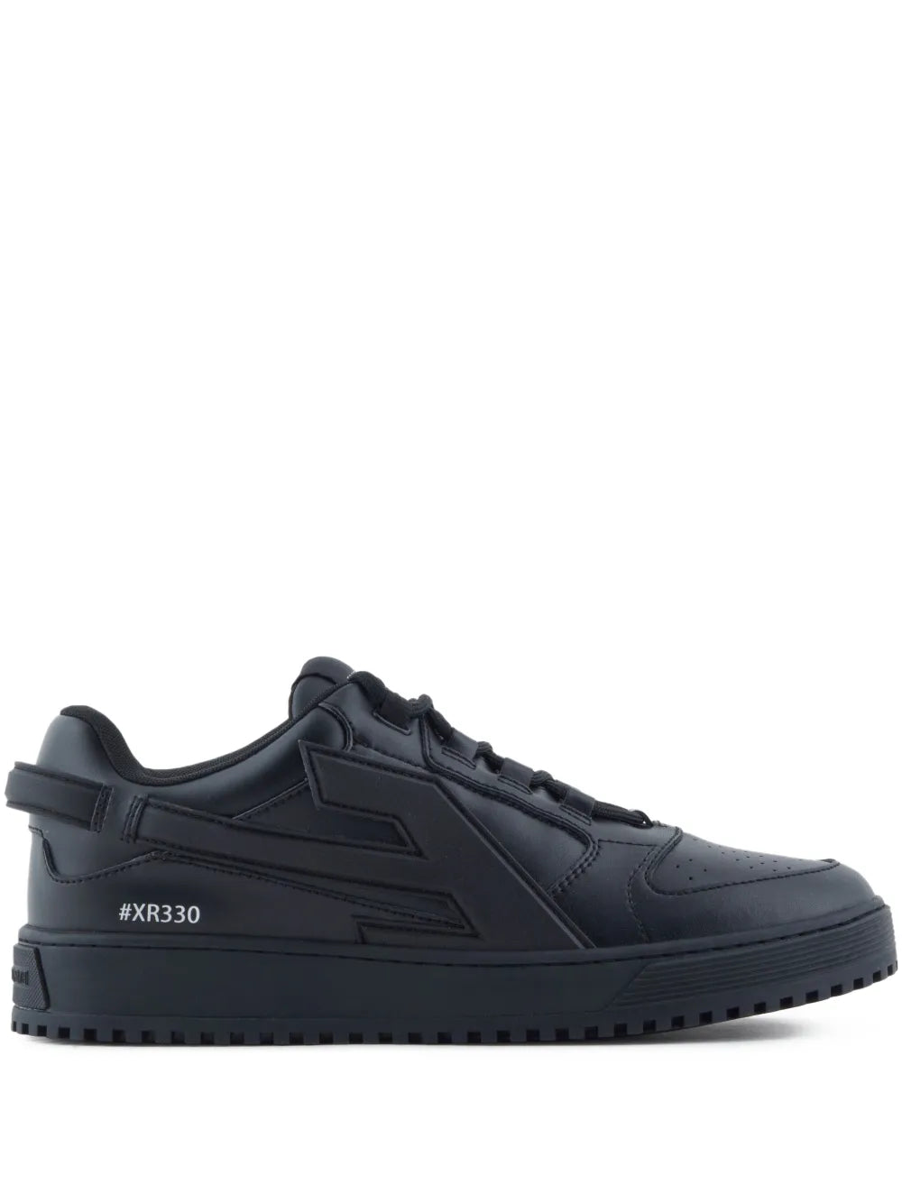 Emporio Armani Maxi-Logo Leather Sneakers