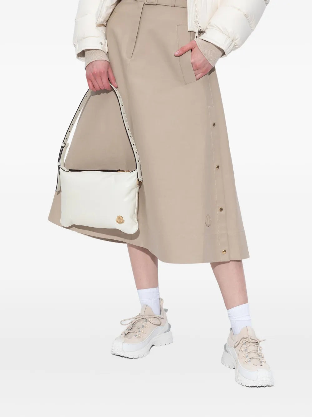 MonclerVetta leather shoulder bag