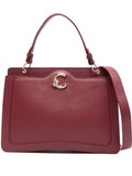 Coccinellecurved-C leather shoulder bag