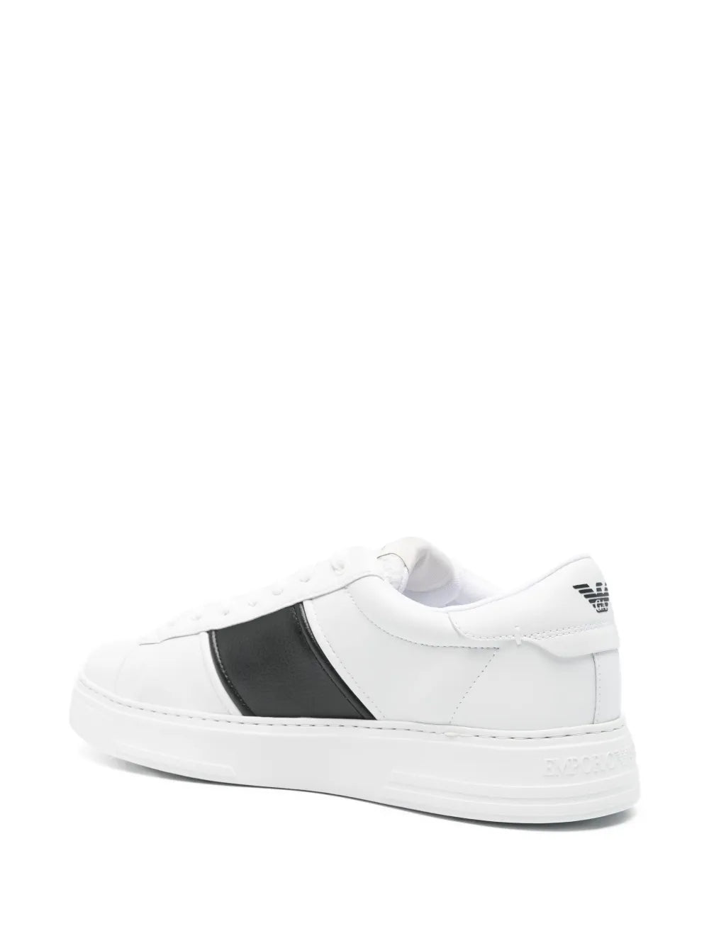 Emporio Armani Logo-Print Leather Sneakers