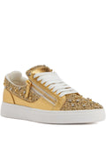 Giuseppe Zanotti Embellished Zip Low-Top Sneakers