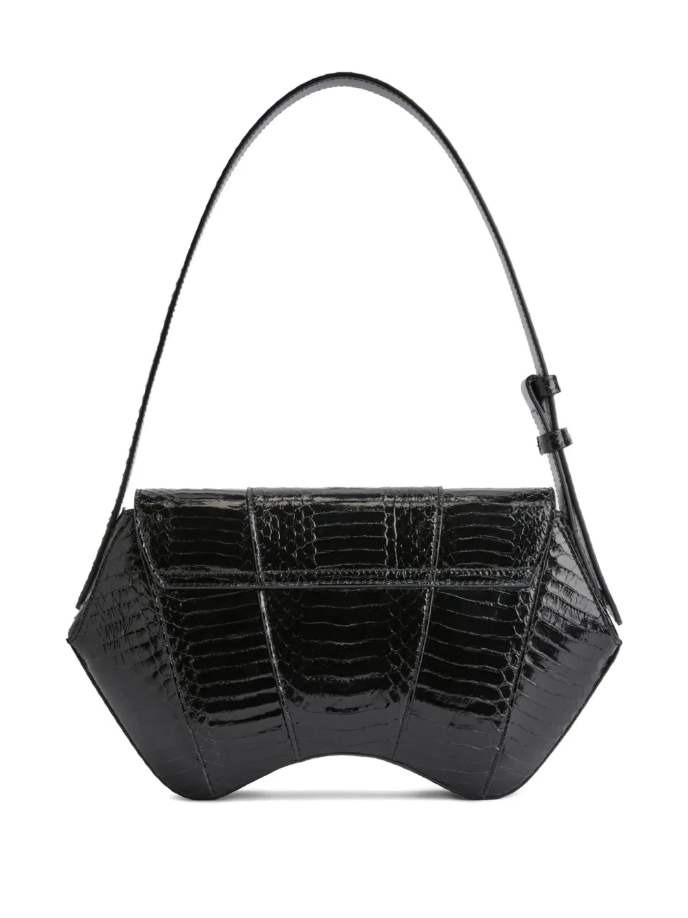 Giuseppe ZanottiGz Day and Night snakeskin curved shoulder bag