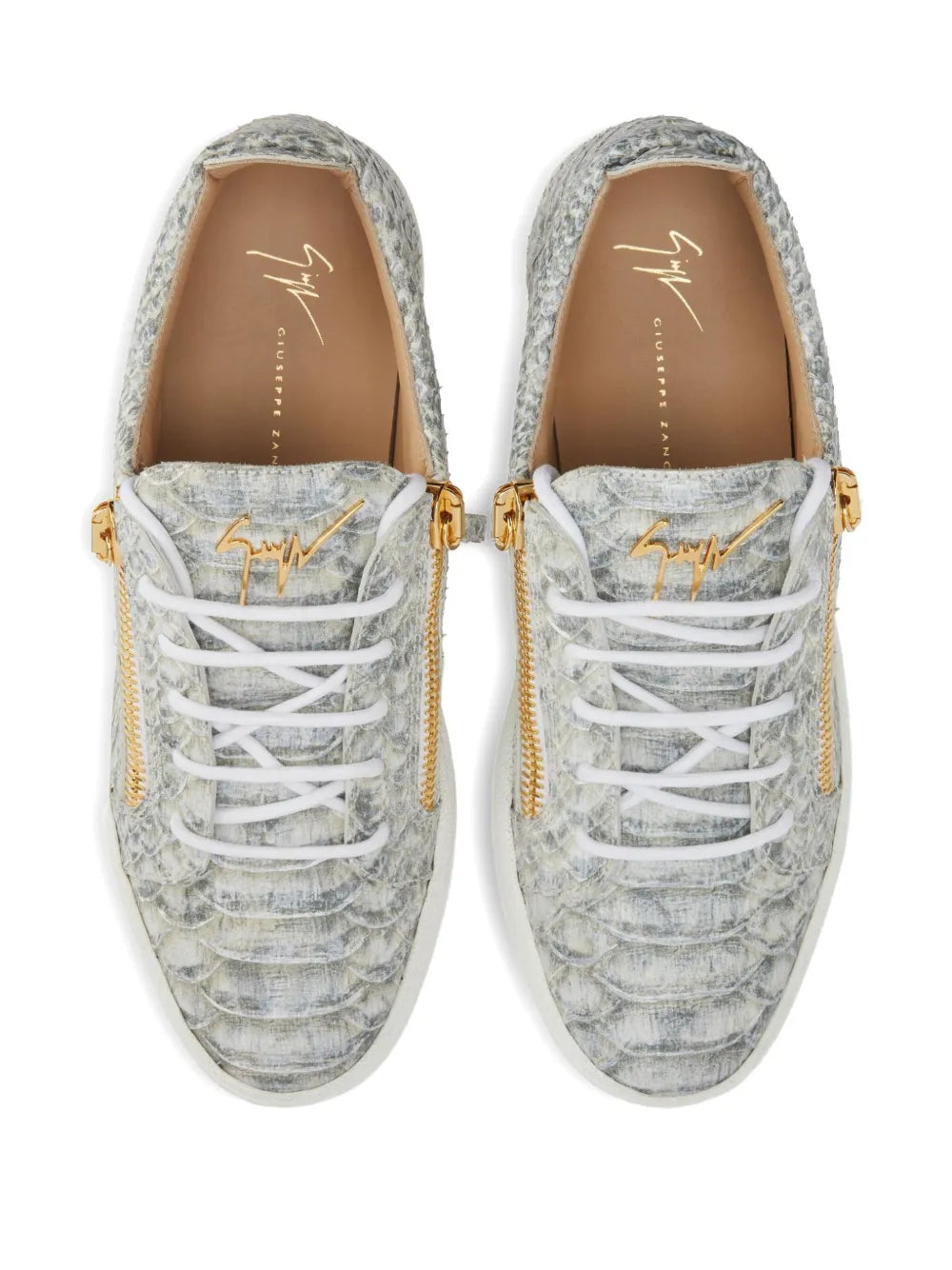 Giuseppe Zanotti Frankie Snakeskin-Effect Sneakers