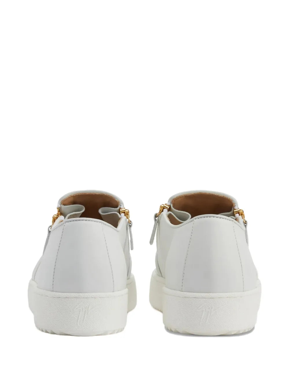 Giuseppe Zanotti Zip-Detail Leather Slip-Ons