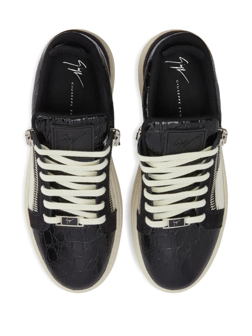 Giuseppe Zanotti Gz94 Crocodile-Effect Zip-Detail Sneakers