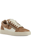 Giuseppe Zanotti Crocodile-Effect Zip Low-Top Sneakers