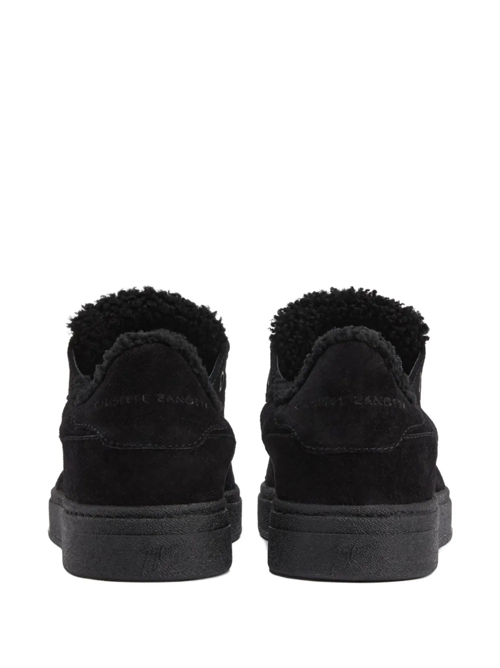 Giuseppe Zanotti Suede Sheepskin Low-Top Sneakers