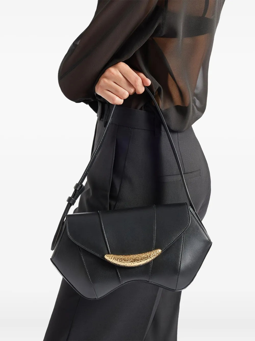 Giuseppe Zanotticurved-shape shoulder bag
