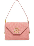 Ballylogo-plaque clutch bag
