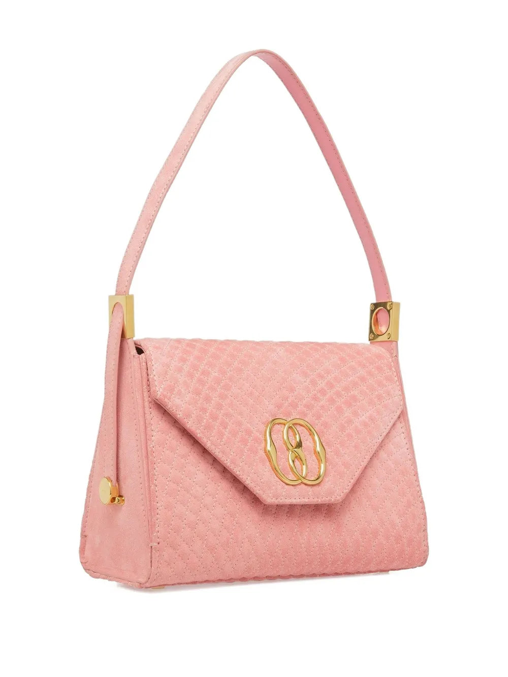 Ballylogo-plaque clutch bag