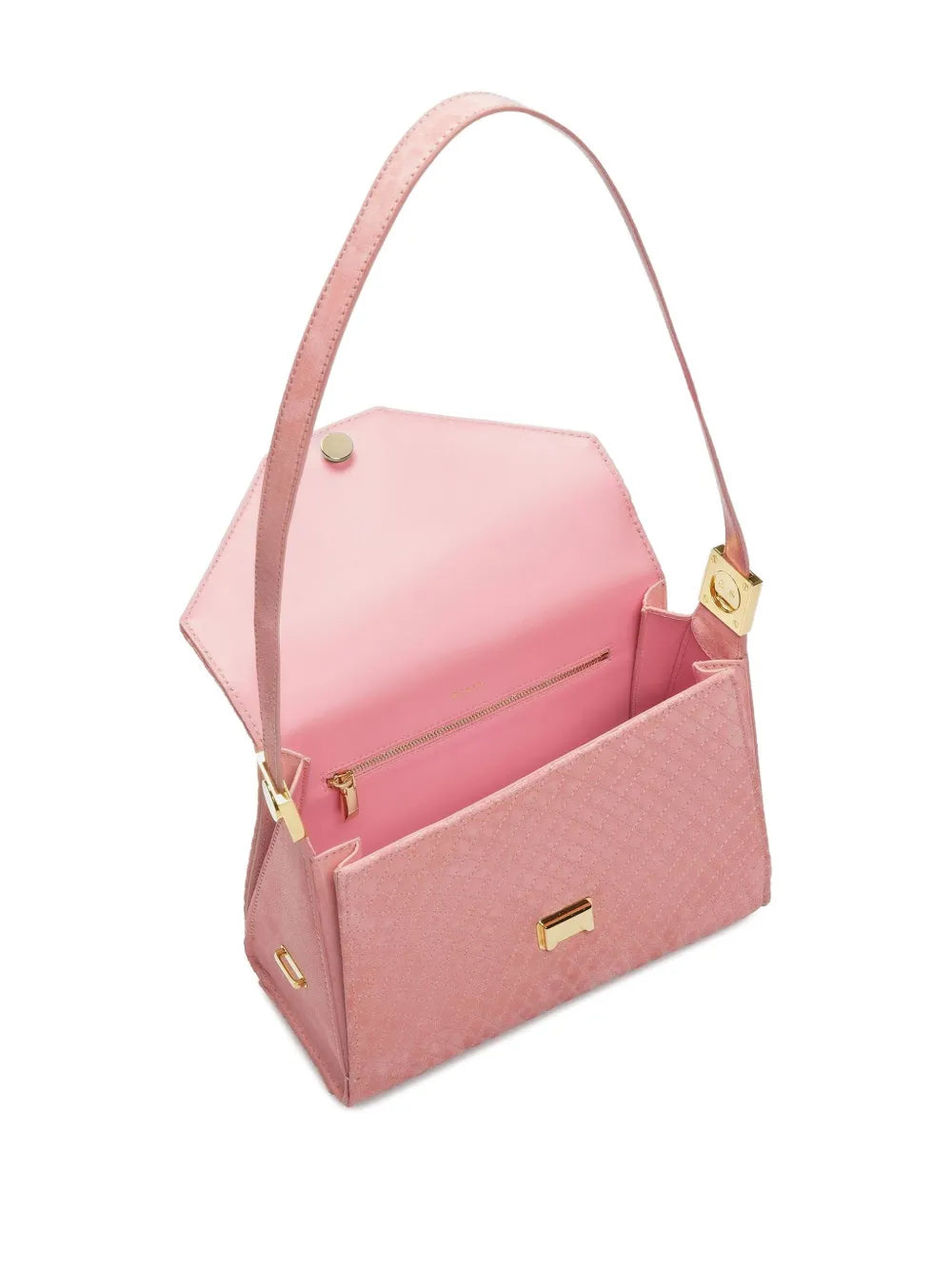 Ballylogo-plaque clutch bag