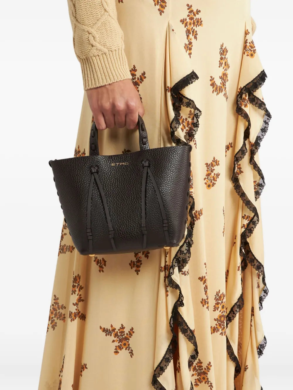 ETROmini leather tote bag