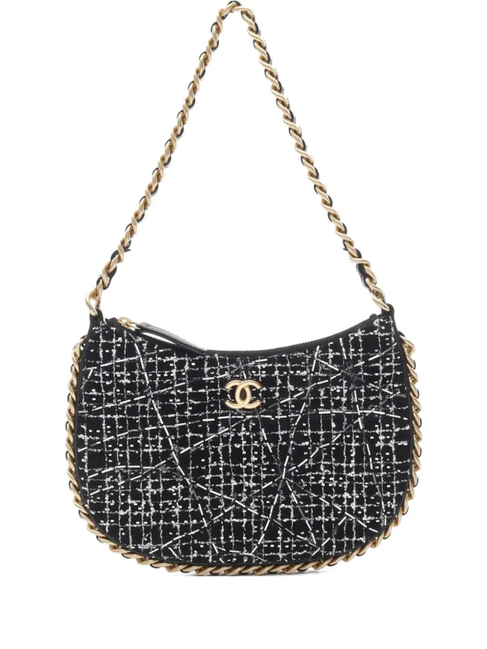 Pre-OwnedCHANEL Pre-Owned2021 tweed chain shoulder bag