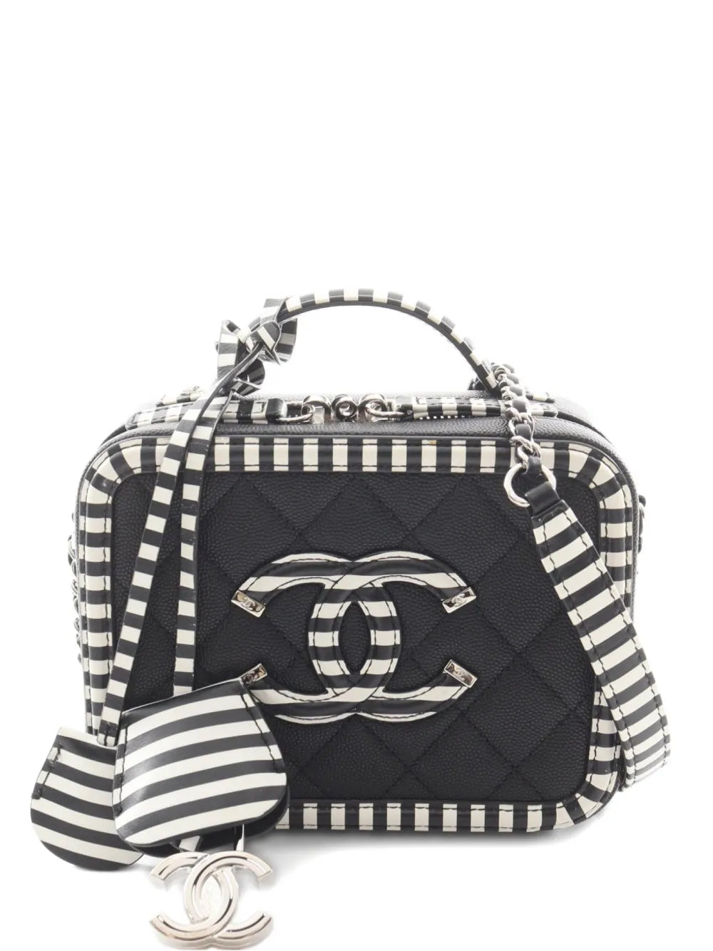 Pre-OwnedCHANEL Pre-Owned2019 CC Filigree stripes shoulder bag