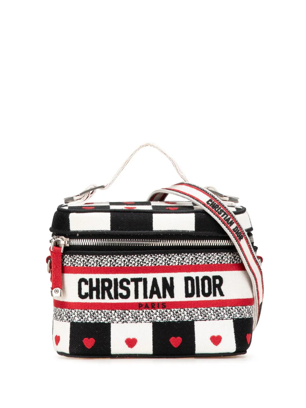 Pre-OwnedChristian Dior Pre-Owned2021 Small Canvas Embroidered D Royaume d Amour Diortravel Case vanity bag