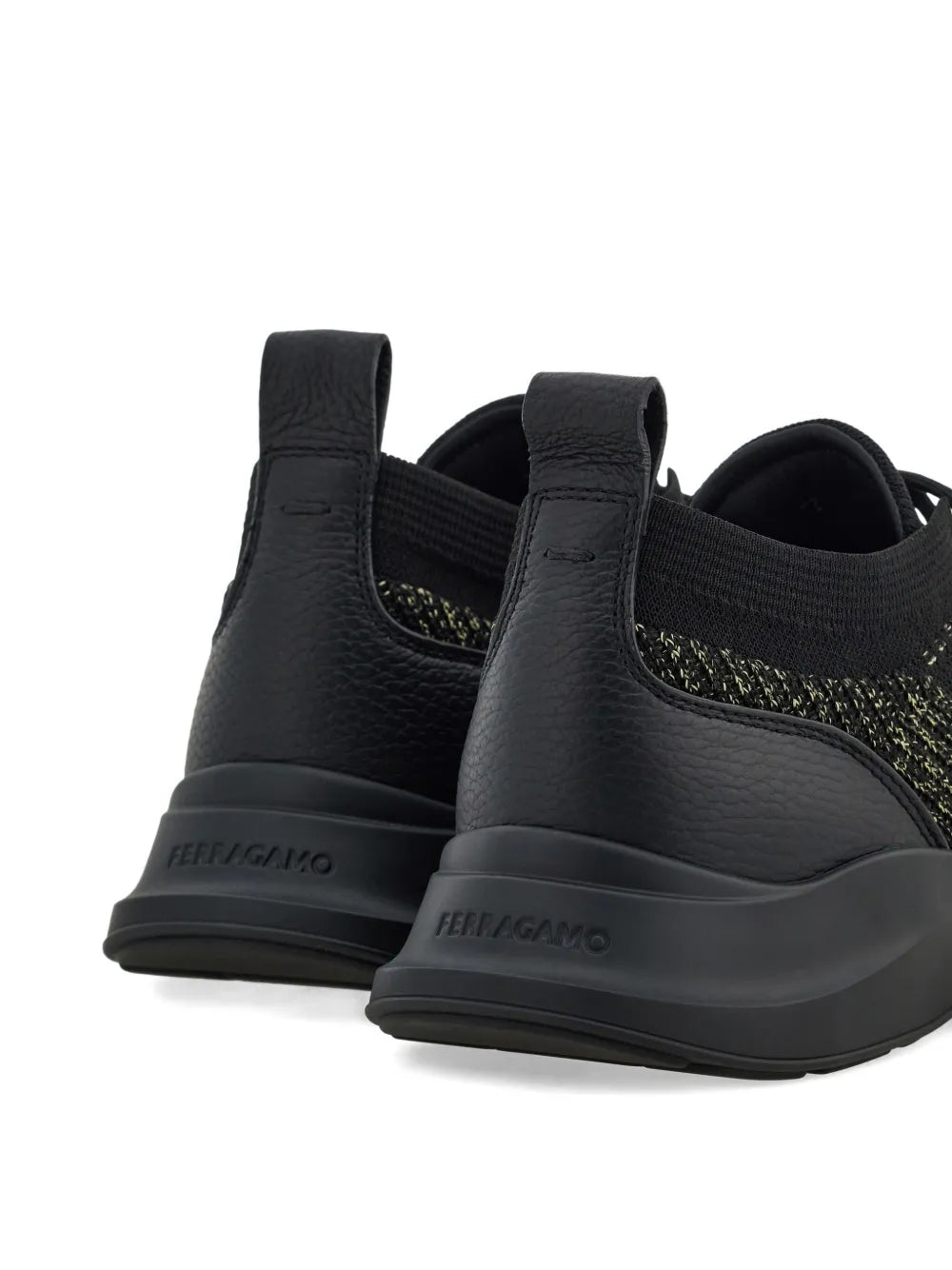 Ferragamo Gancini-Detail Knit Sneakers
