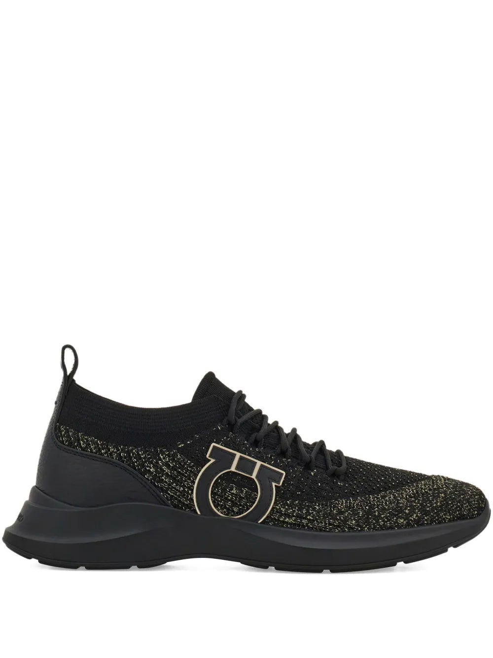 Ferragamo Gancini-Detail Knit Sneakers
